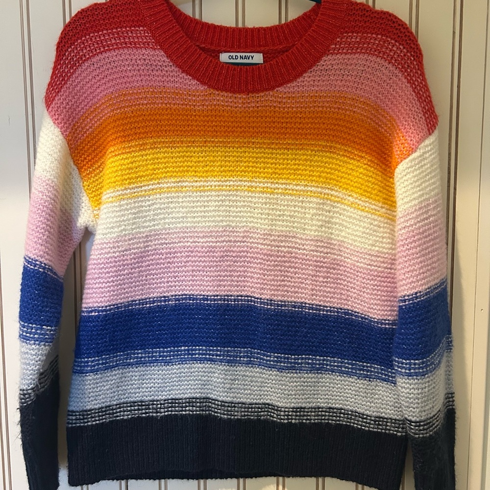 Old Navy Women's Colorful Striped Sweater